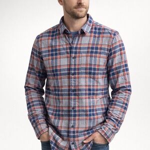 Banana Republic Shirt Flannel Plaid Cotton Long Sleeve Size Medium